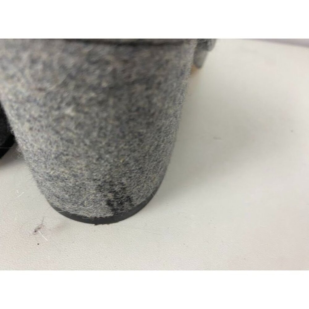 Nine West Gray Wool Dress Fabric Zip Ankle Boots Women's 9.5 - Picture 7 of 10